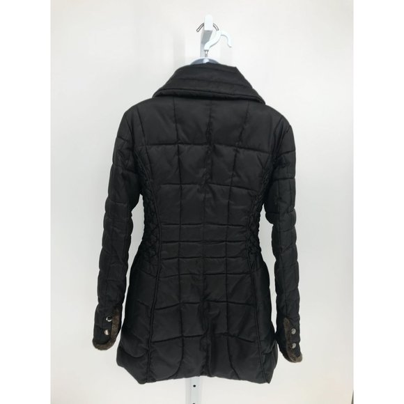Apt 9 Womens Coat Black Quilted Puffer Turtle Neck Collared Sz Small Hip Thigh - Picture 2 of 16